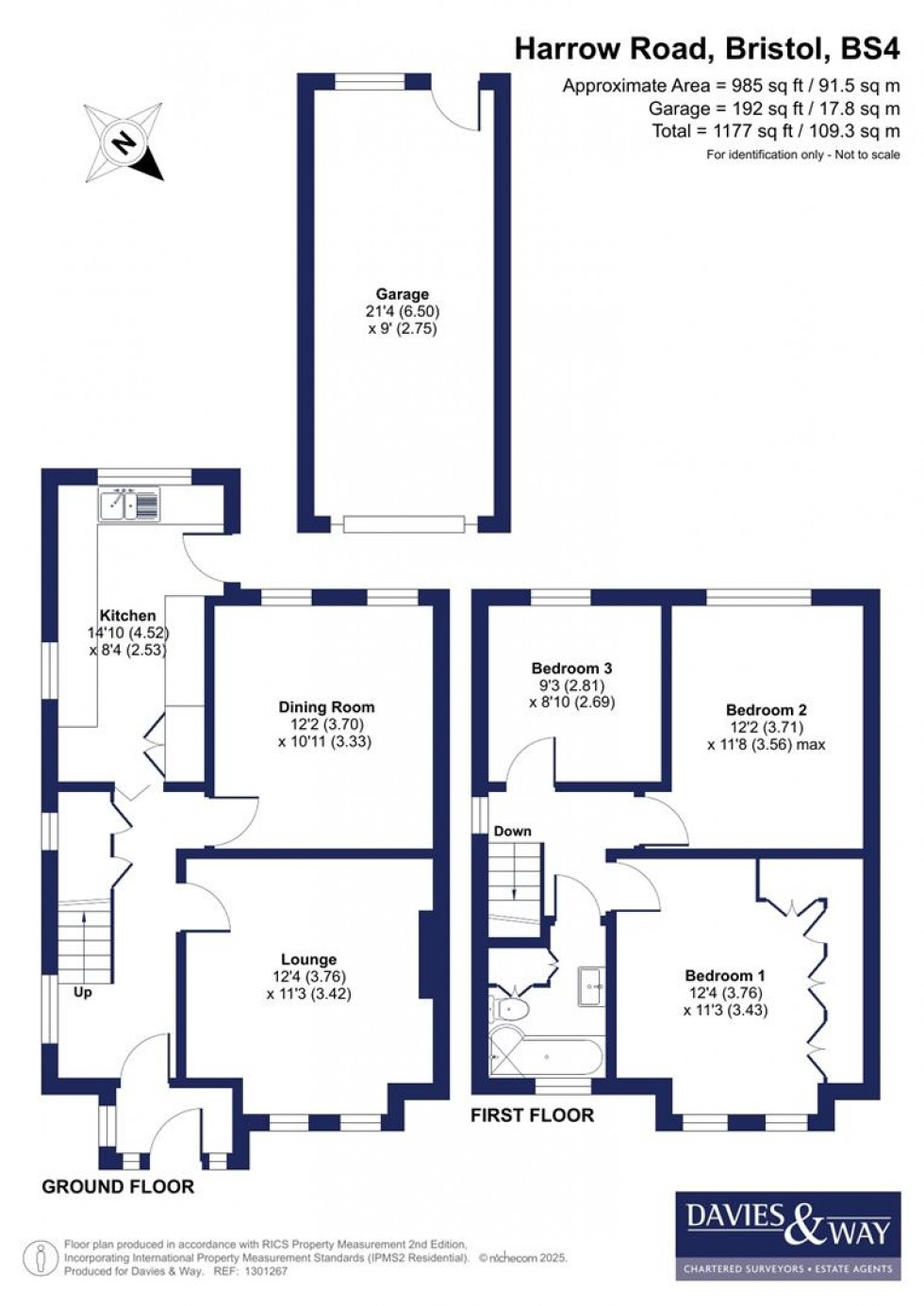 Floorplan for Harrow Road, Brislington, Bristol