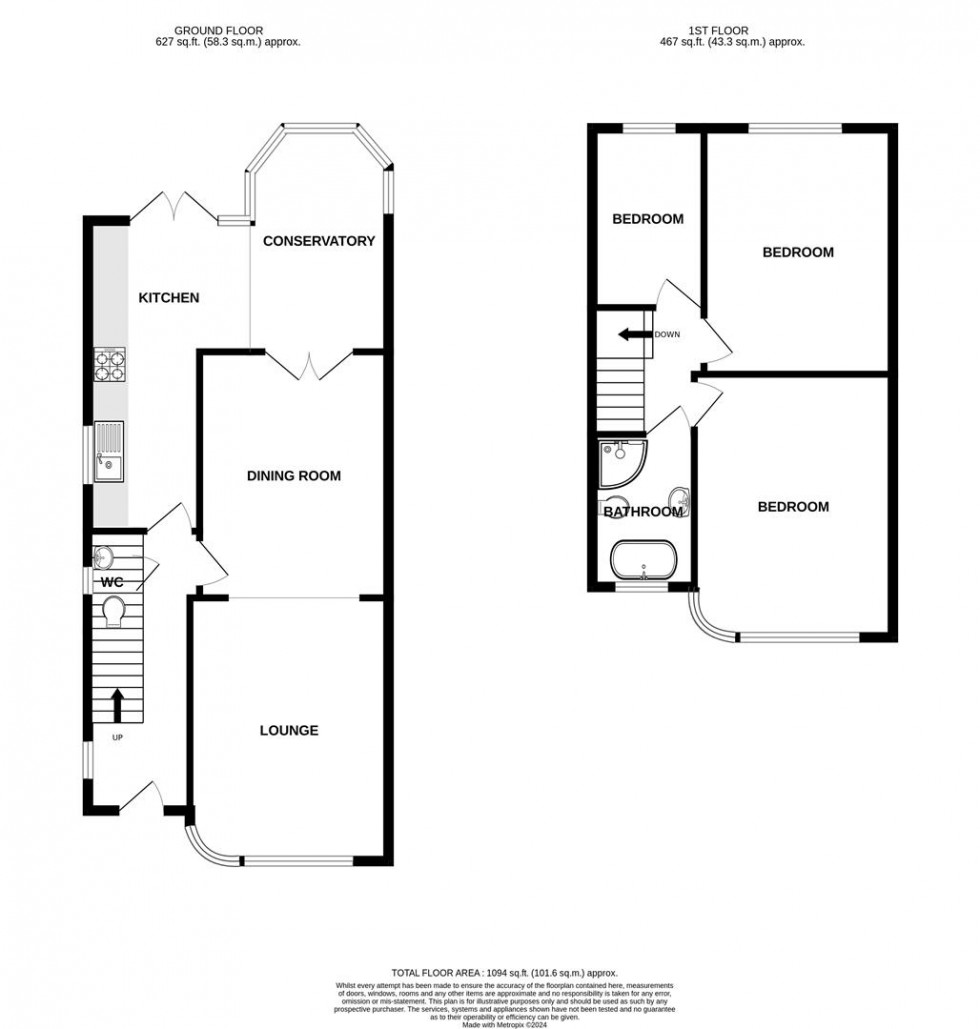 Floorplan for The Drive, Whitchurch, Bristol