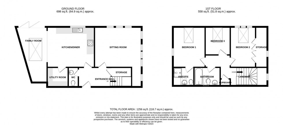 Floorplan for Trinity Close, Paulton, Bristol