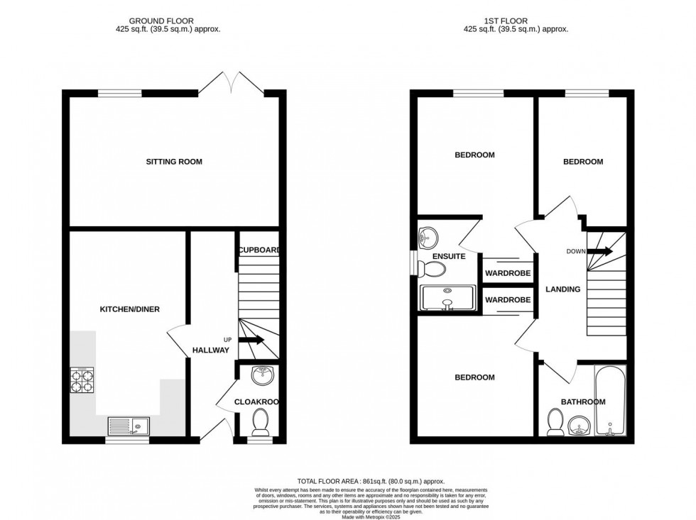 Floorplan for Sommerville Way, Bitton, Bristol