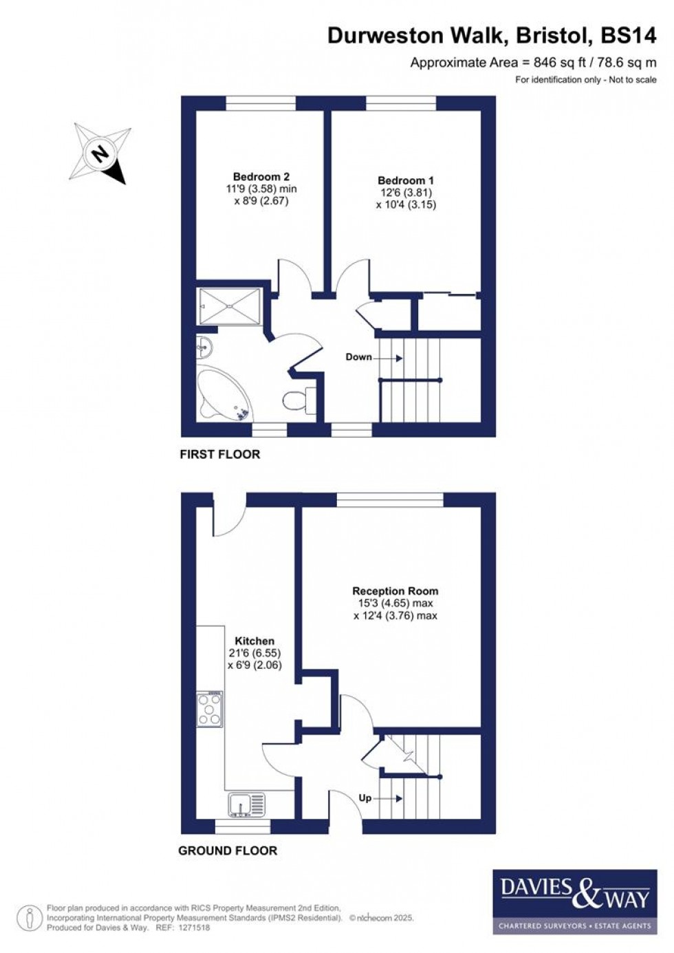 Floorplan for Durweston Walk, Bristol