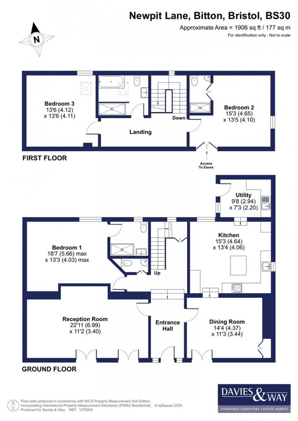 Floorplan for Newpit Lane, Bitton, Bristol