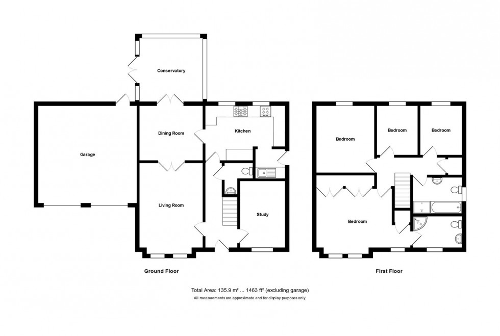Floorplan for Chalfield Close, Keynsham, Bristol