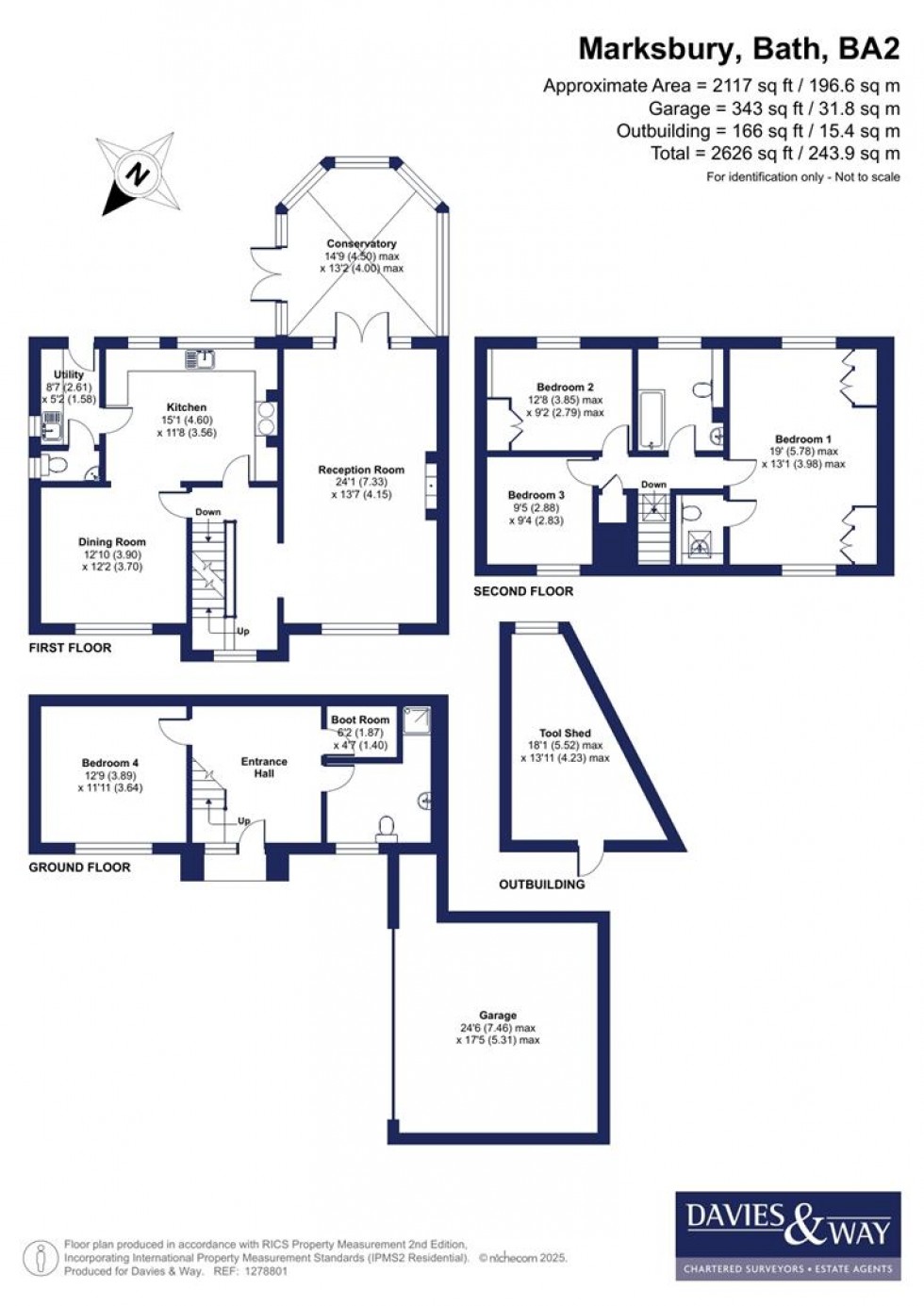 Floorplan for Marksbury, Bath