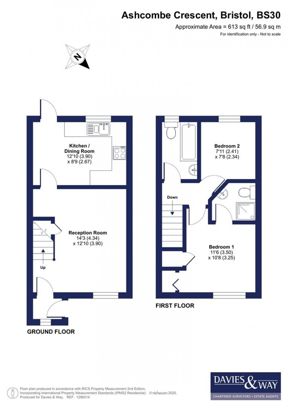 Floorplan for Ashcombe Crescent, Bristol
