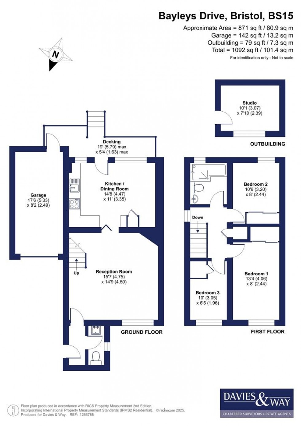 Floorplan for Bayleys Drive, Bristol