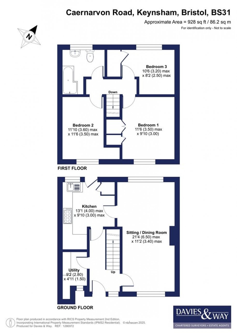 Floorplan for Caernarvon Road, Keynsham, Bristol