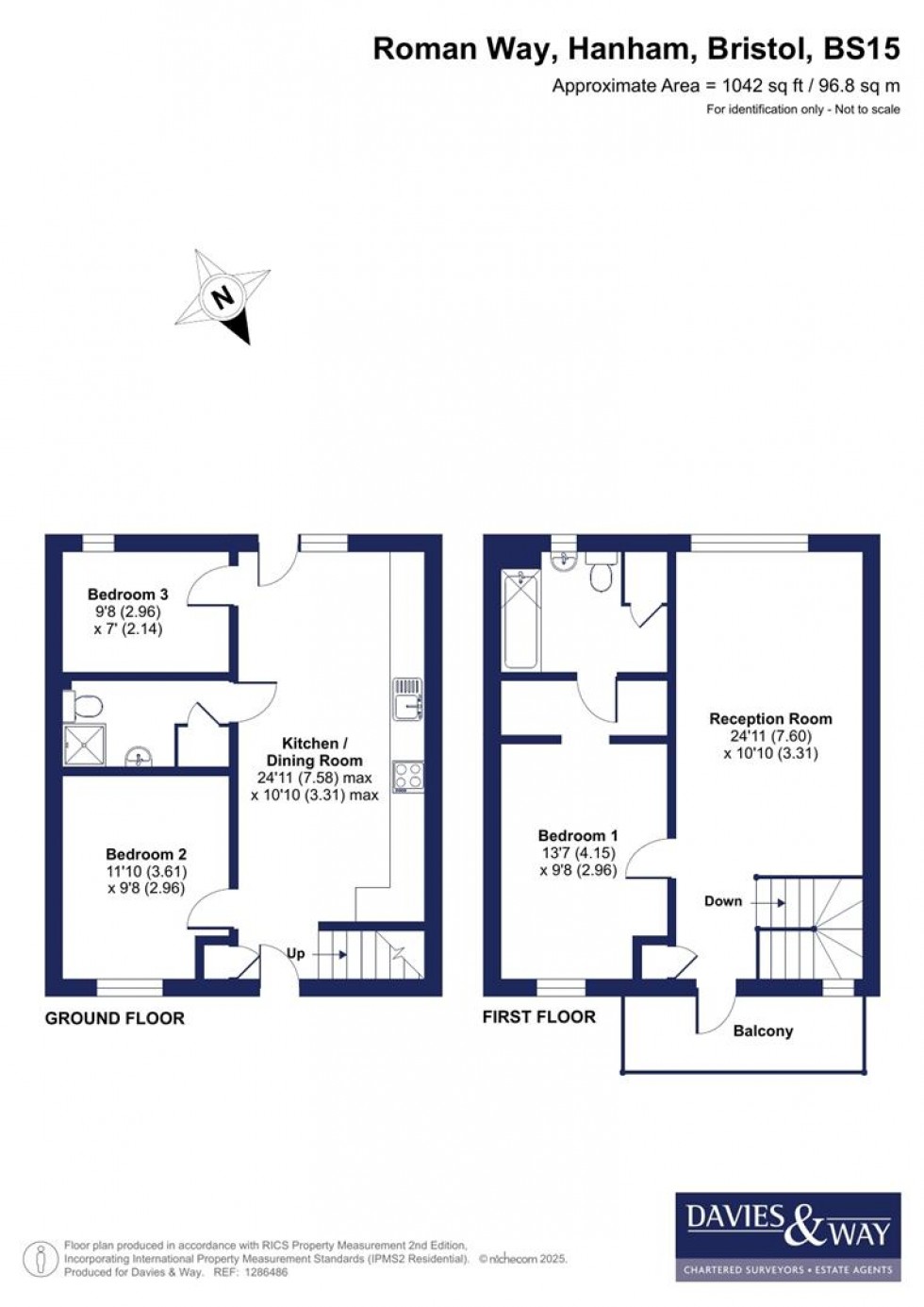 Floorplan for Roman Way, Hanham, Bristol