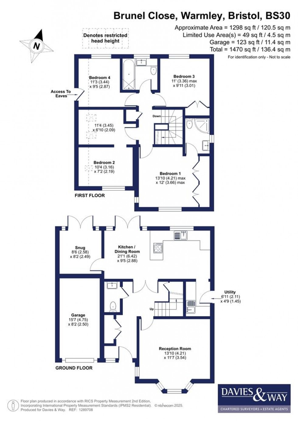 Floorplan for Brunel Close, Warmley, Bristol