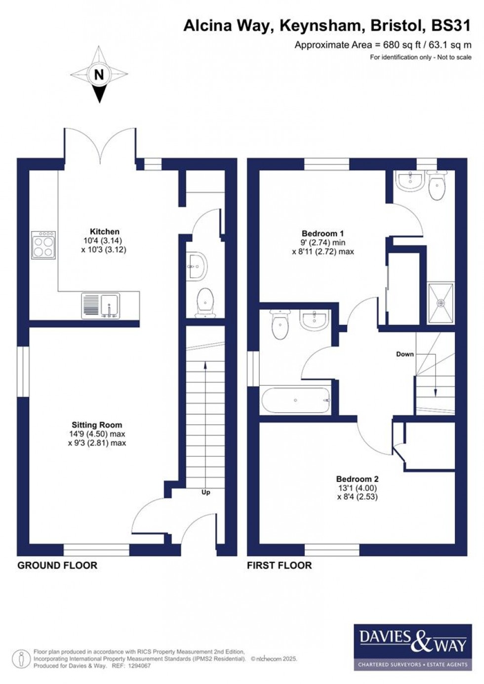 Floorplan for Alcina Way, Keynsham, Bristol