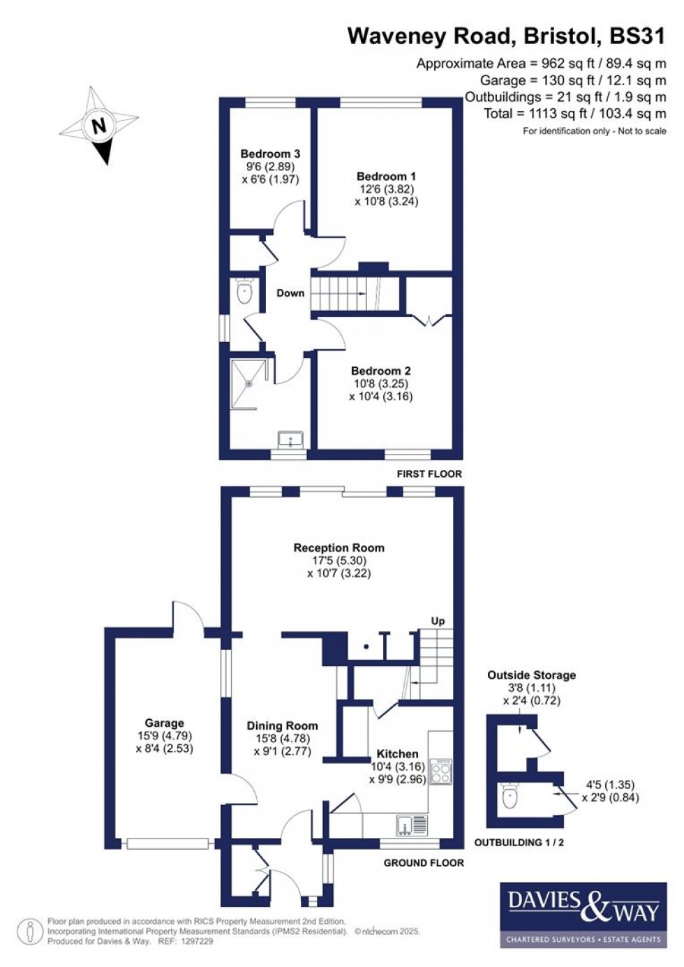 Floorplan for Waveney Road, Keynsham, Bristol