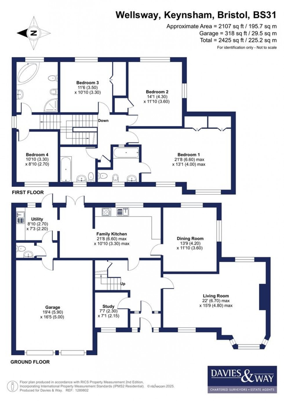 Floorplan for Wellsway, Keynsham, Bristol