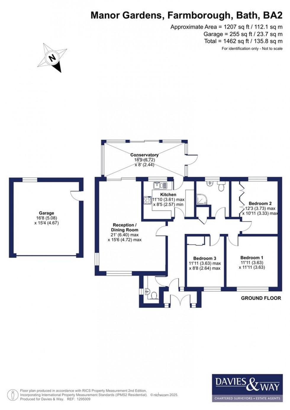 Floorplan for Manor Gardens, Farmborough, Bath