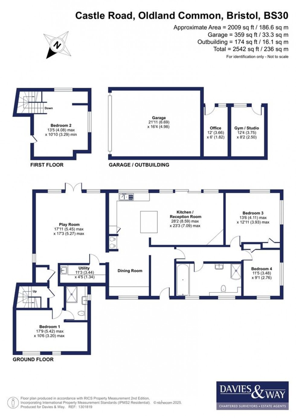 Floorplan for Castle Road, Oldland Common, Bristol