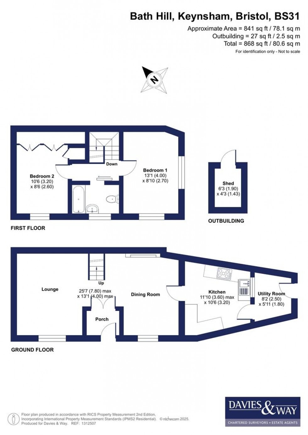 Floorplan for Bath Hill, Keynsham, Bristol