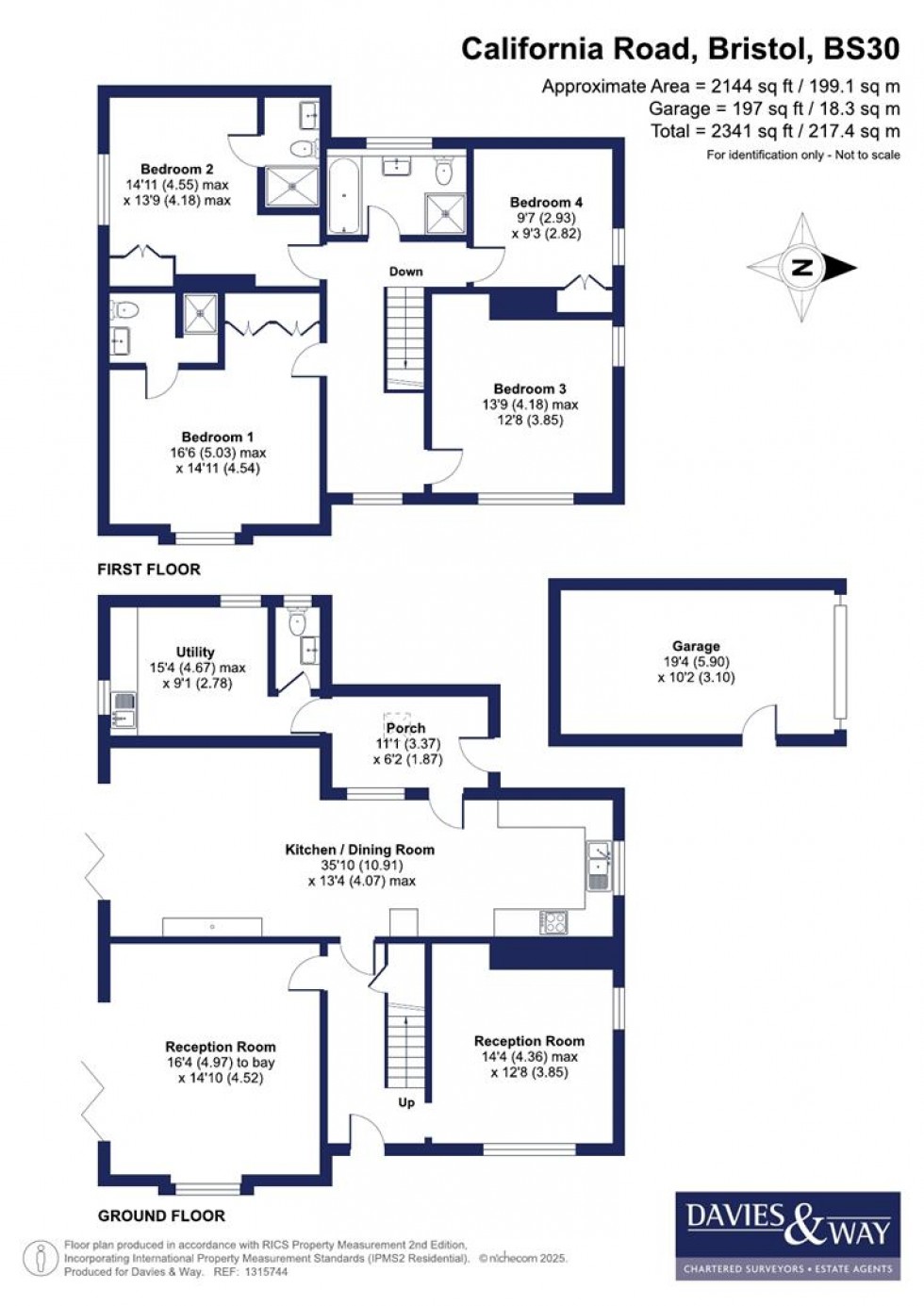 Floorplan for California Road, Longwell Green, Bristol