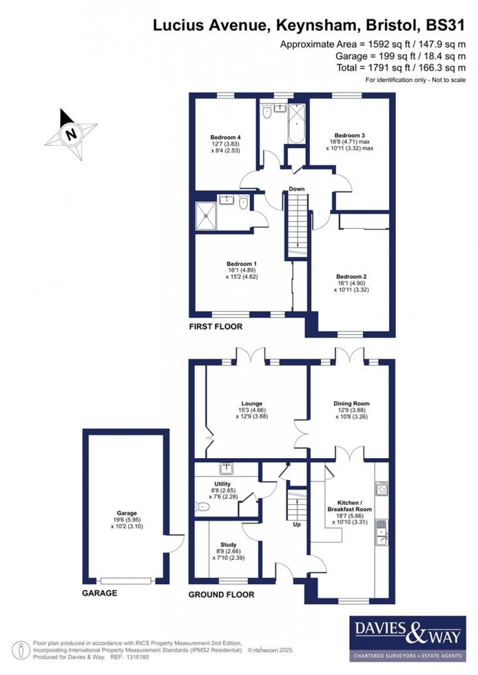 Floorplan for Lucius Avenue, Keynsham
