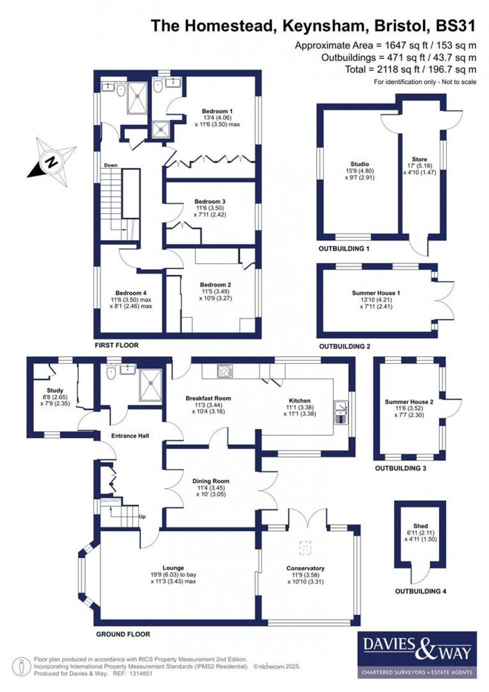 Floorplan for The Homestead, Keynsham, Bristol