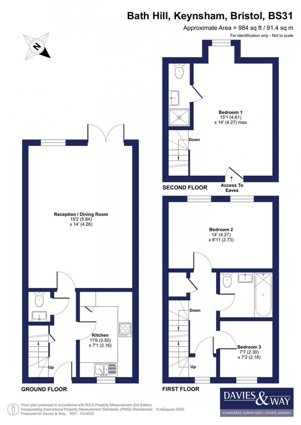 Floorplan for Bath Hill, Keynsham, Bristol
