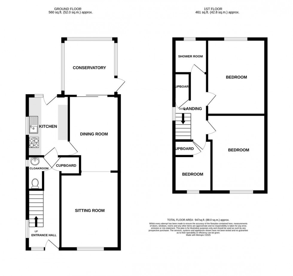 Floorplan for Pepys Close, Saltford, Bristol
