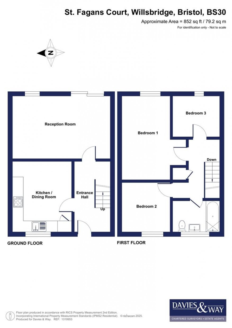 Floorplan for St. Fagans Court, Willsbridge, Bristol