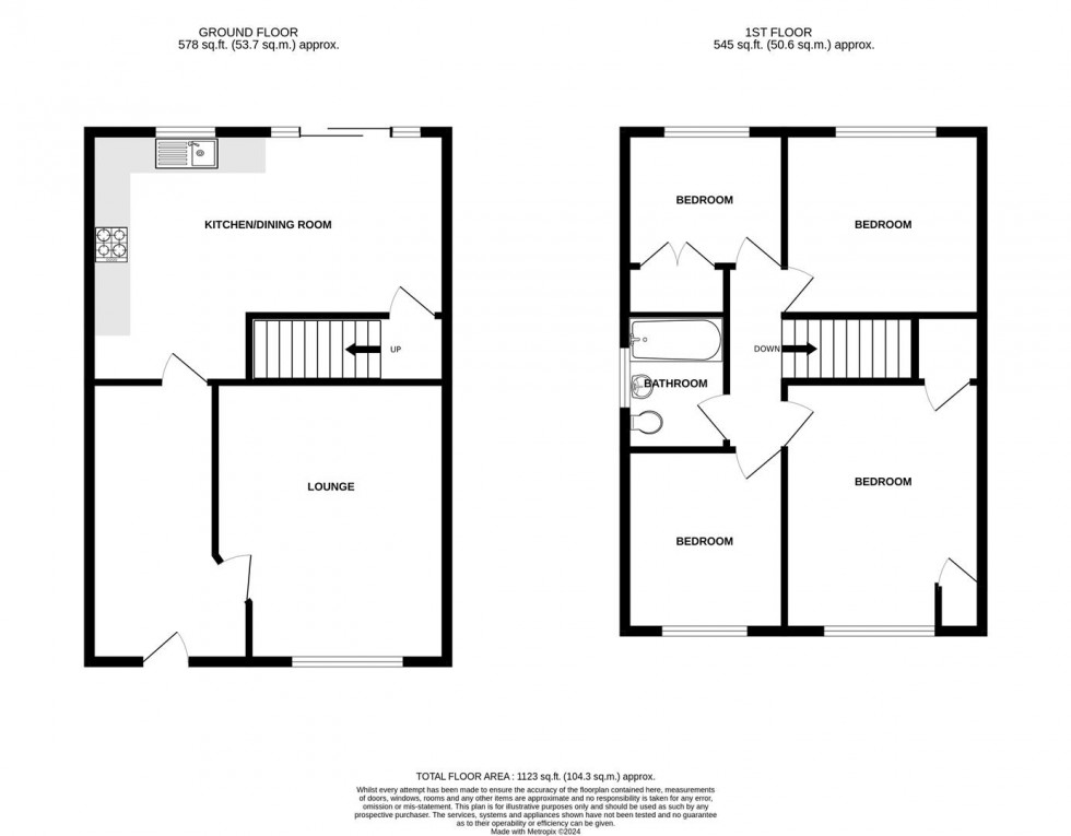 Floorplan for Cherwell Road, Keynsham, Bristol