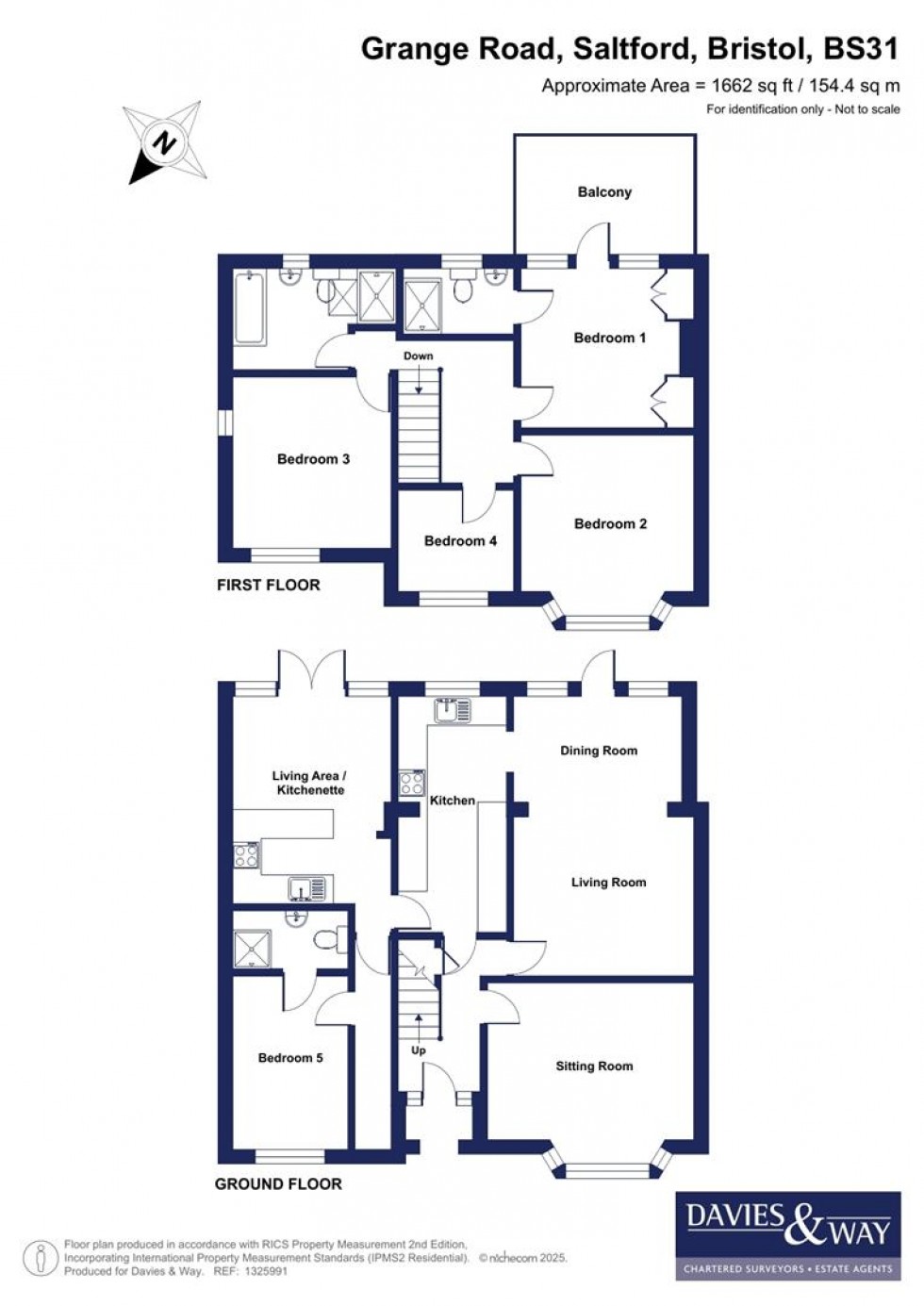 Floorplan for Grange Road, Saltford, Bristol