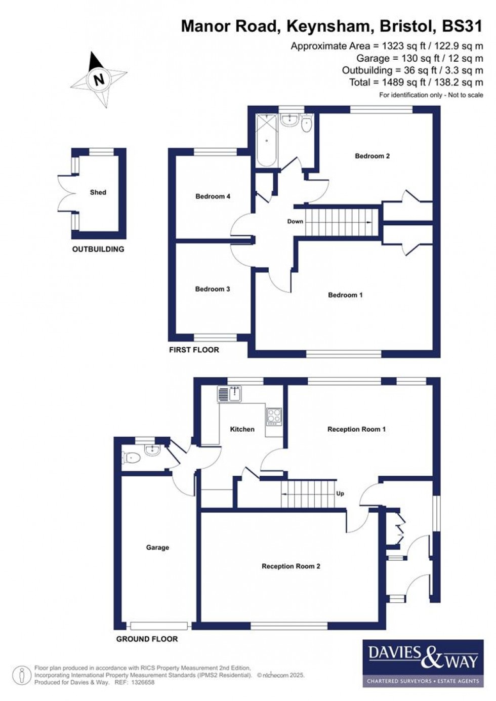 Floorplan for Manor Road, Keynsham, Bristol