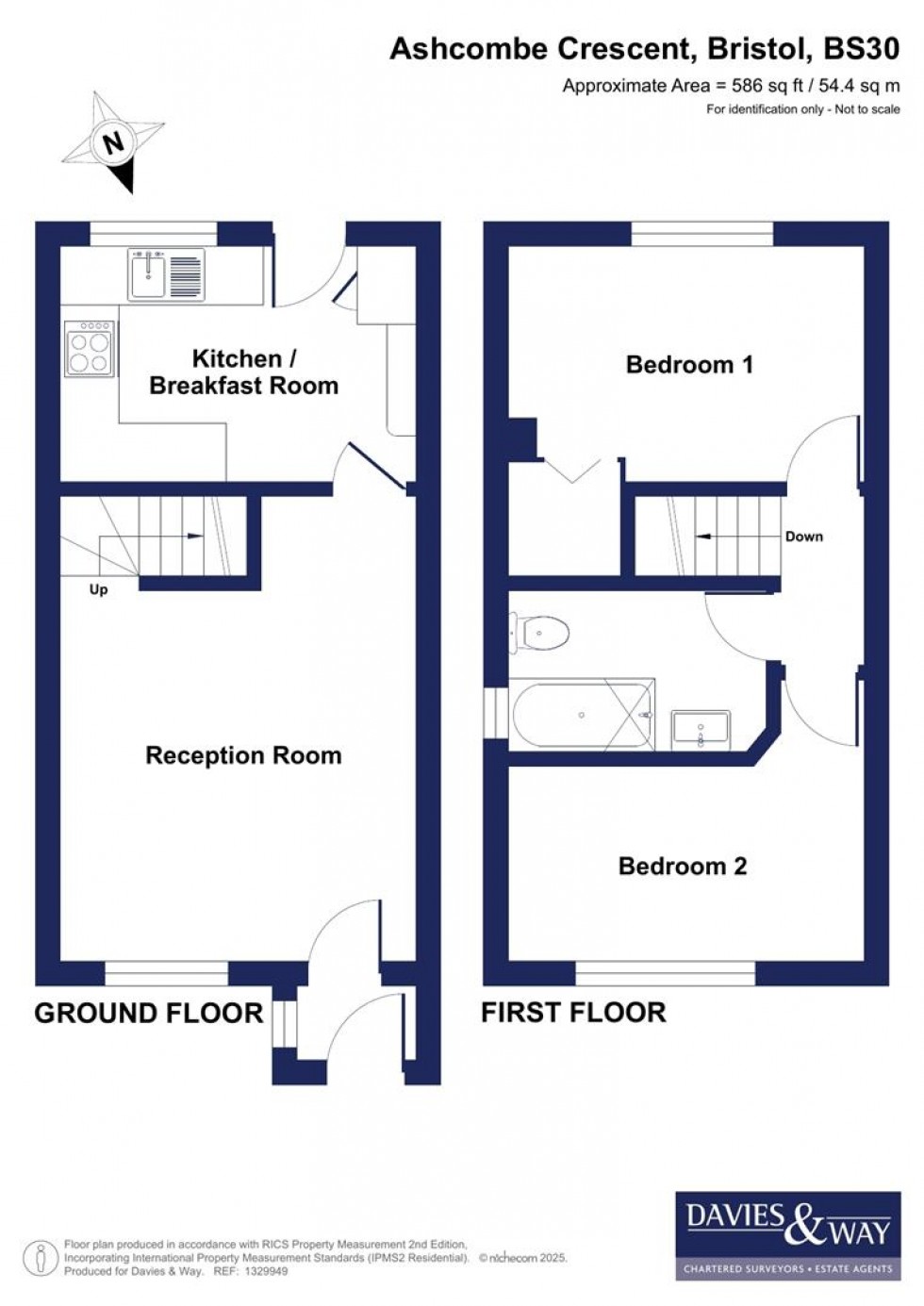 Floorplan for Ashcombe Crescent, North Common, Bristol