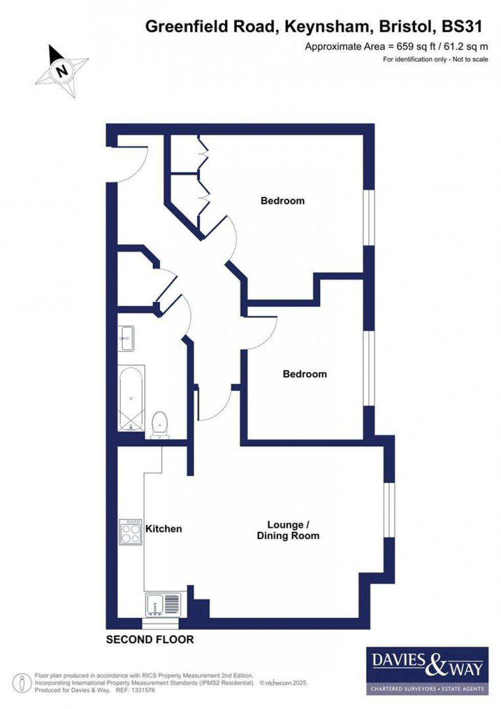 Floorplan for Greenfield Road, Keynsham, Bristol