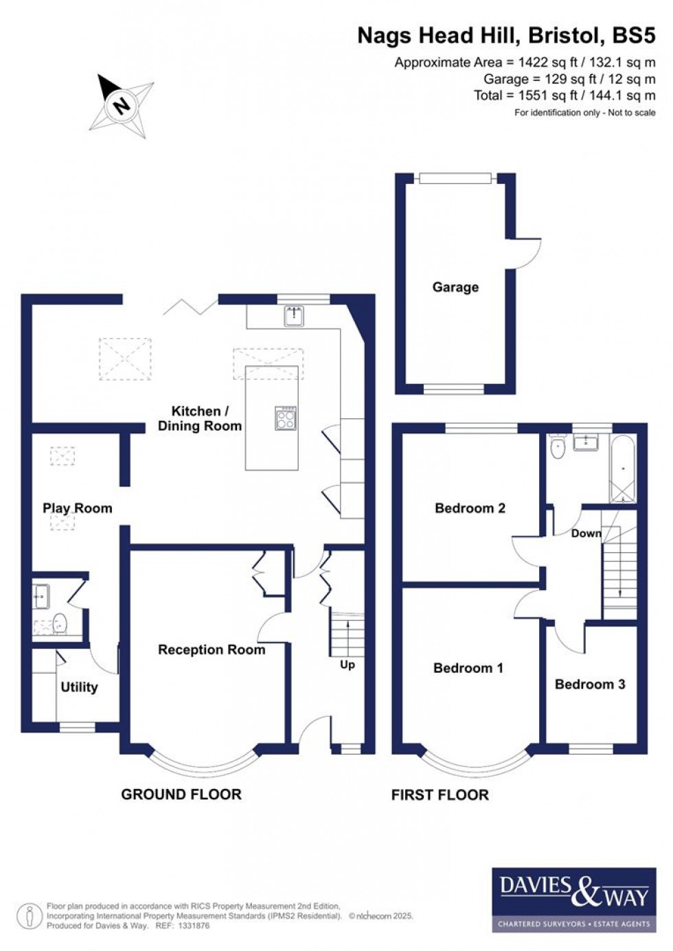 Floorplan for Nags Head Hill, St George, Bristol