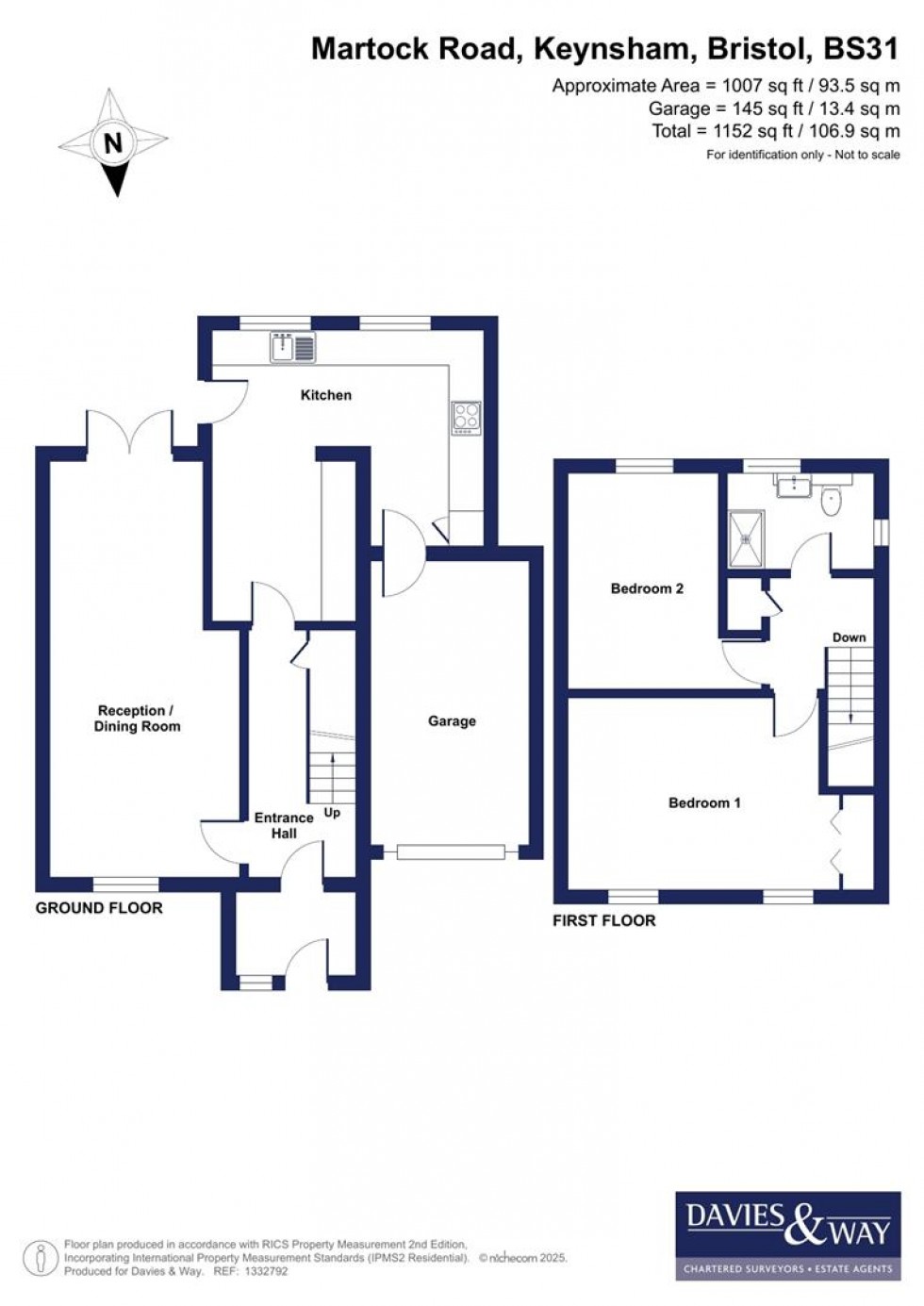 Floorplan for Martock Road, Keynsham, Bristol