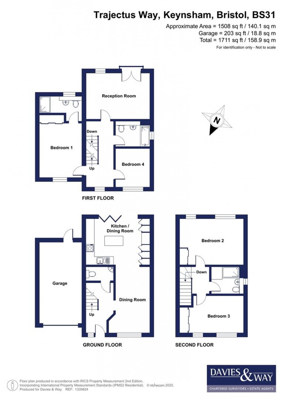 Floorplan for Trajectus Way, Keynsham, Bristol
