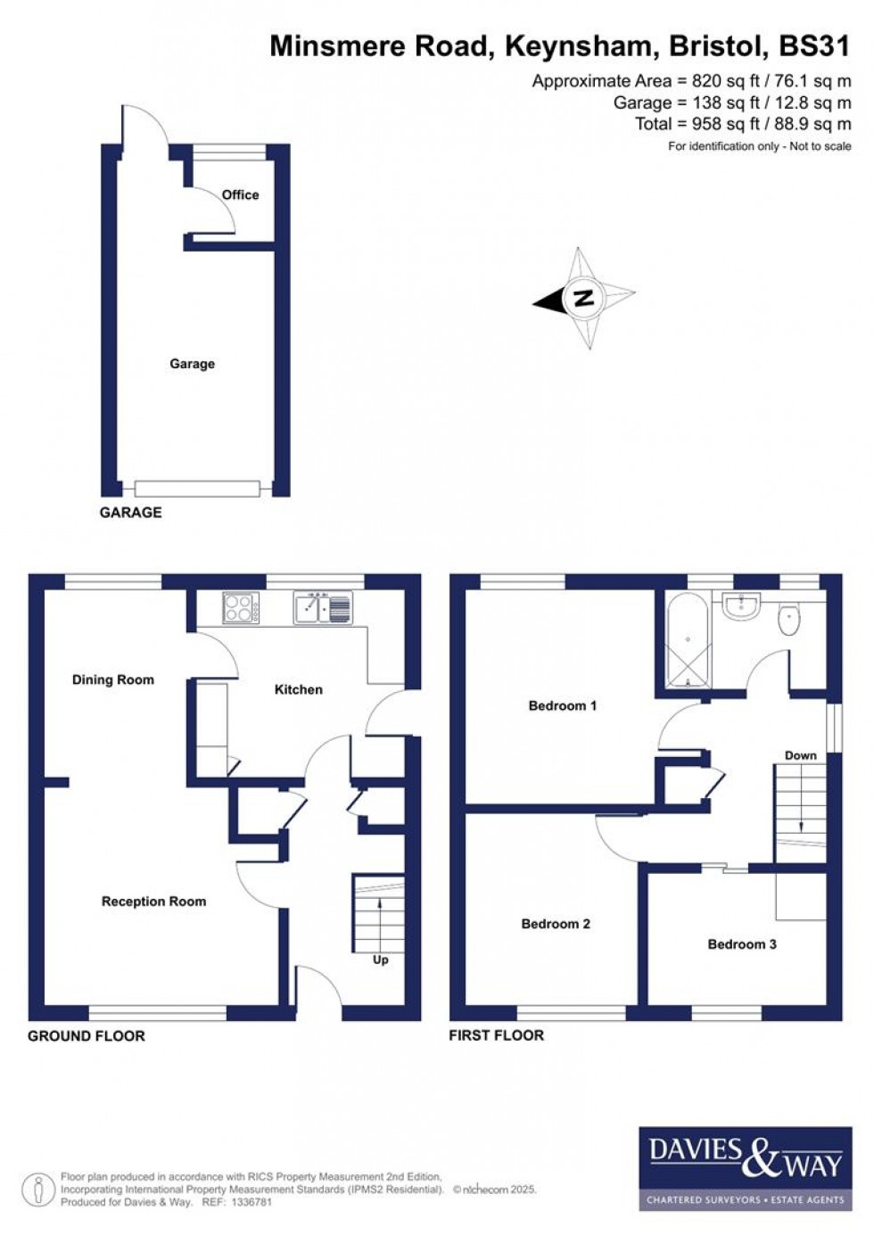 Floorplan for Minsmere Road, Keynsham, Bristol