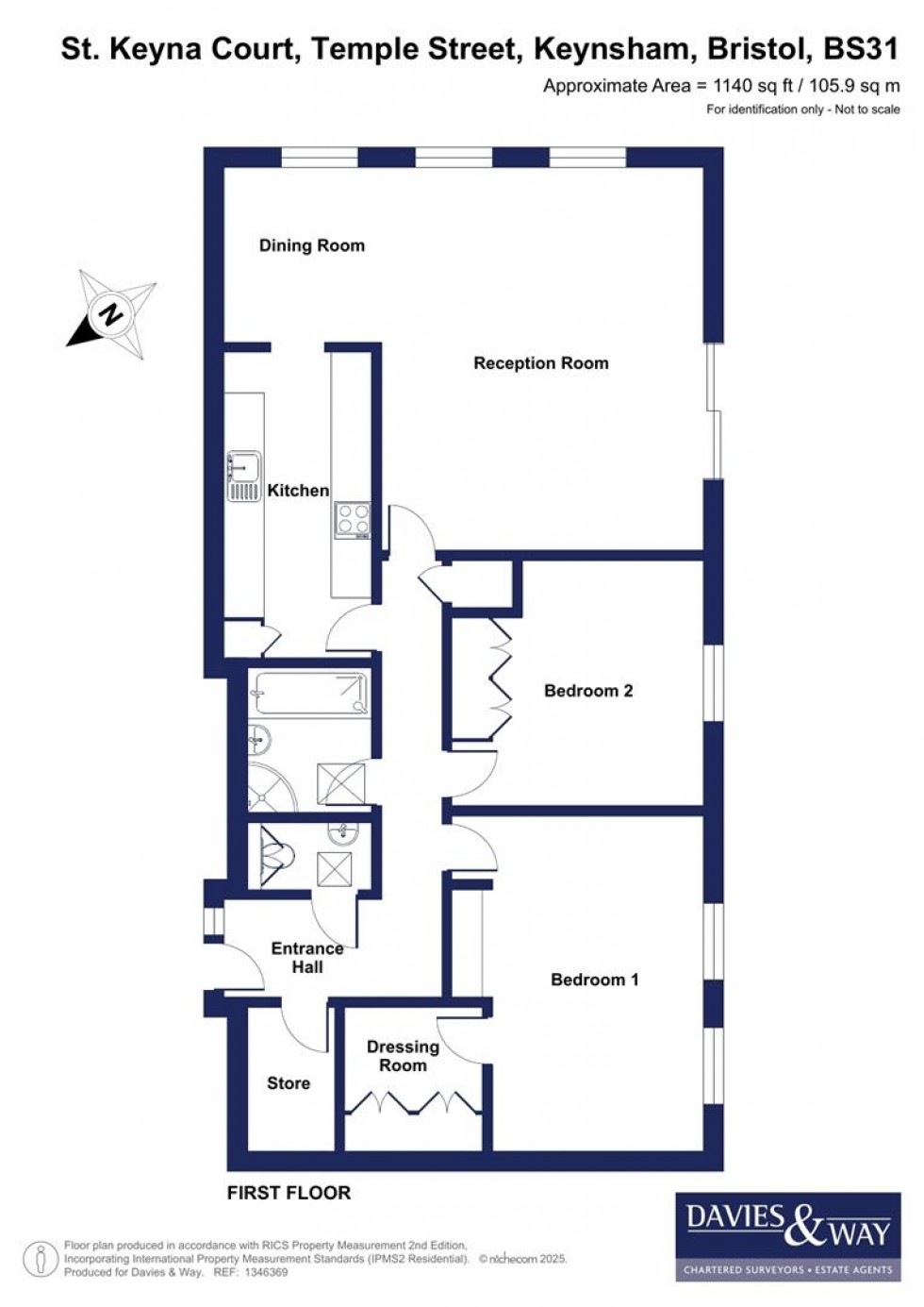 Floorplan for Temple Street, Keynsham, Bristol