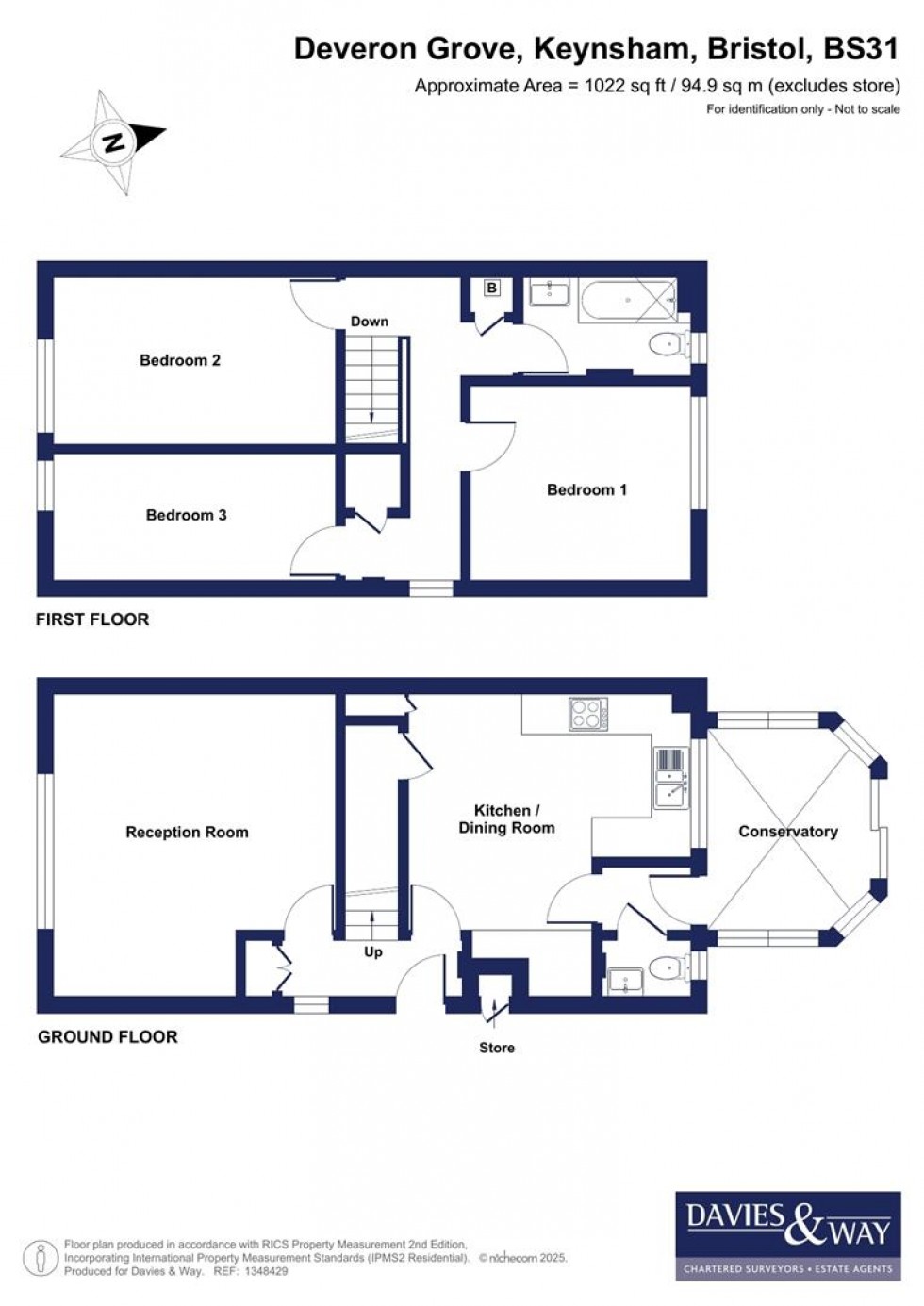 Floorplan for Deveron Grove, Keynsham, Bristol