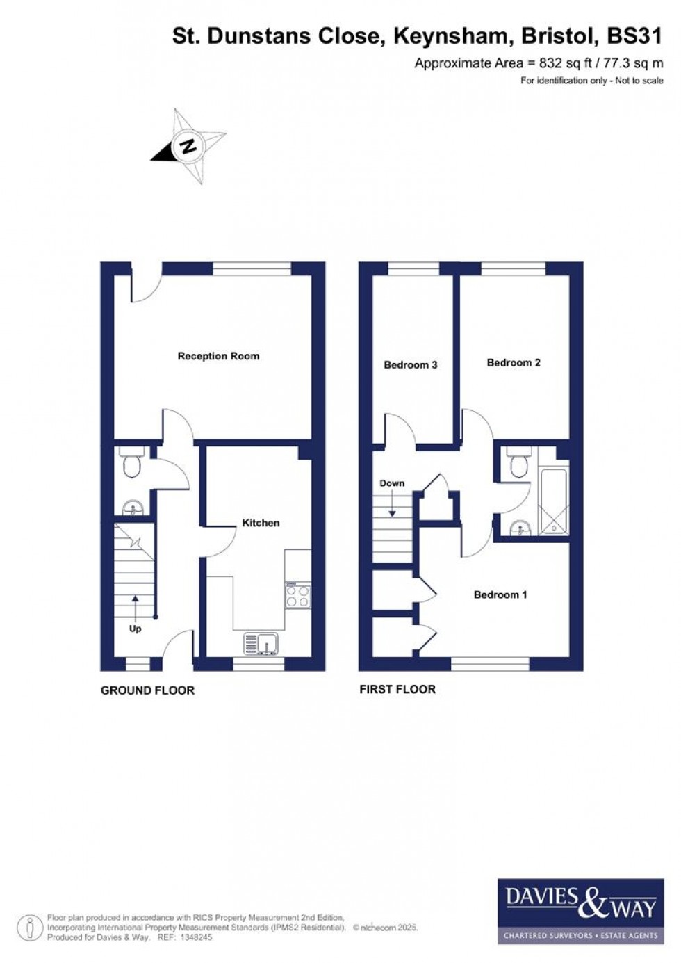 Floorplan for St. Dunstans Close, Keynsham, Bristol