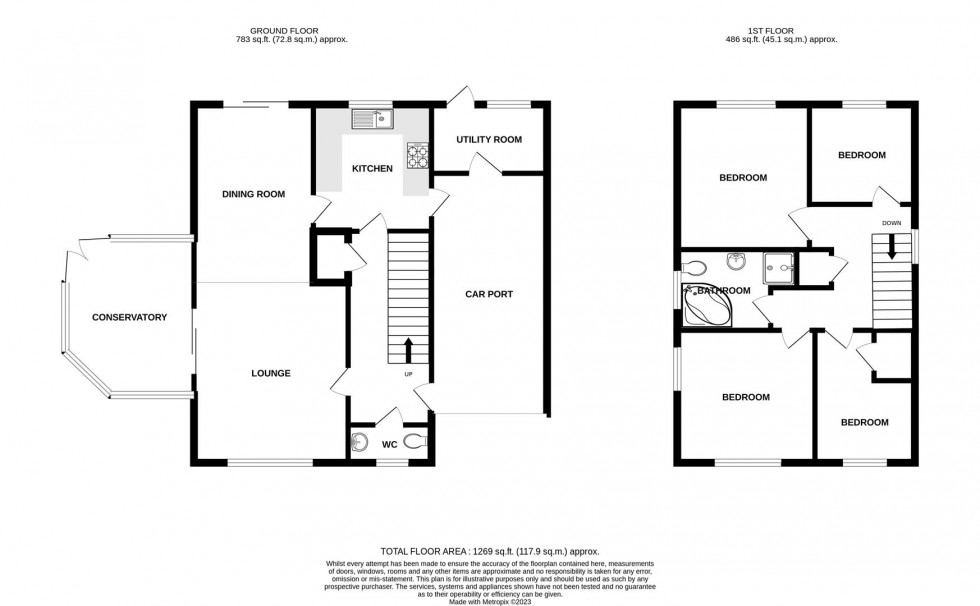 Floorplan for Summerleaze, Keynsham, Bristol