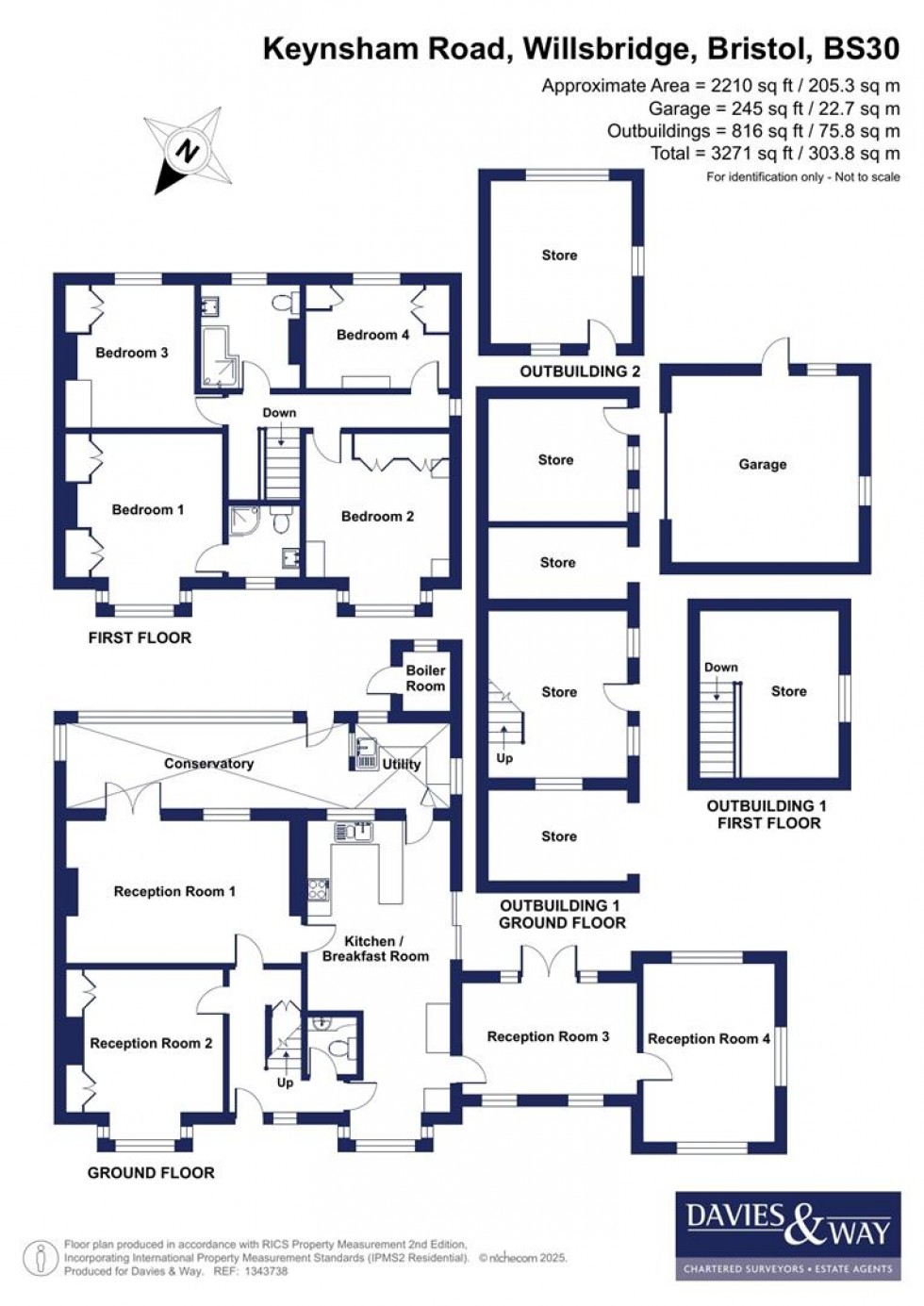 Floorplan for Eddington House, Keynsham Road, Willsbridge, Bristol