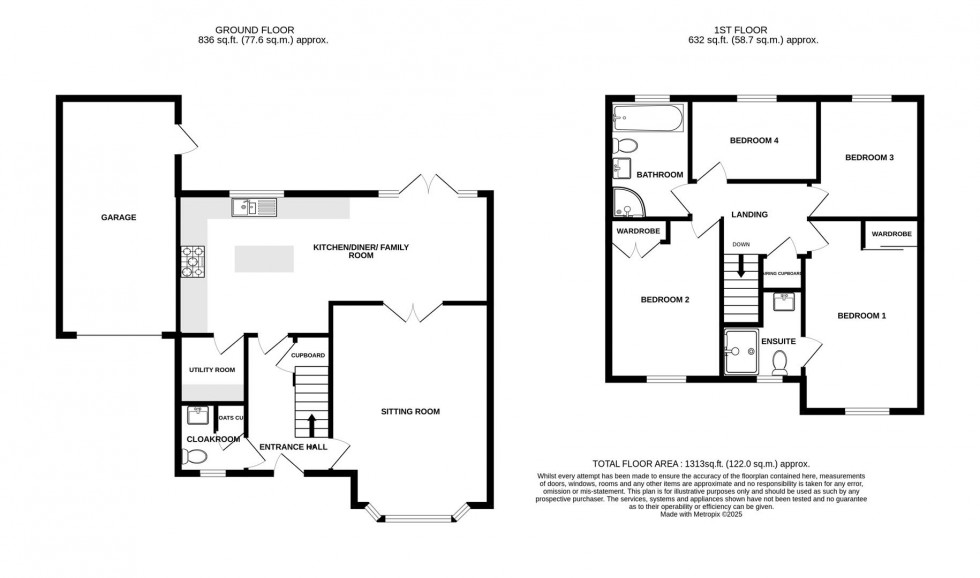Floorplan for Brookside Drive, Farmborough, Bath