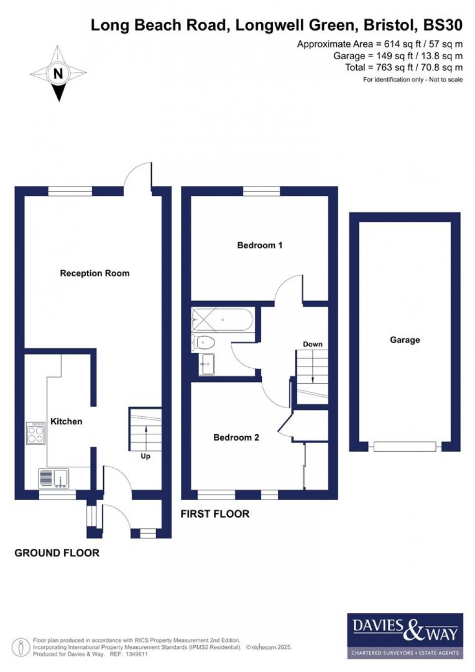 Floorplan for Long Beach Road, Longwell Green, Bristol