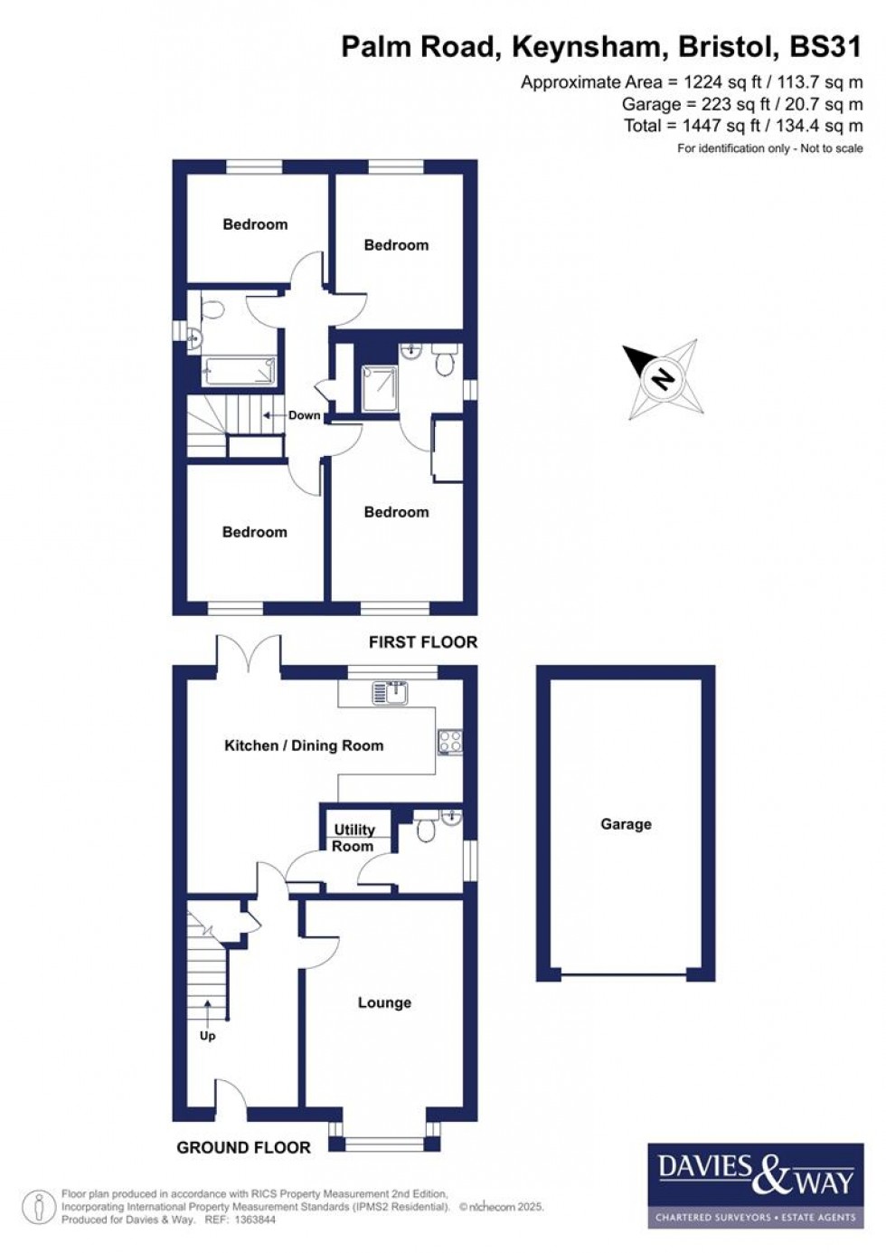 Floorplan for Palm Road, Keynsham, Bristol