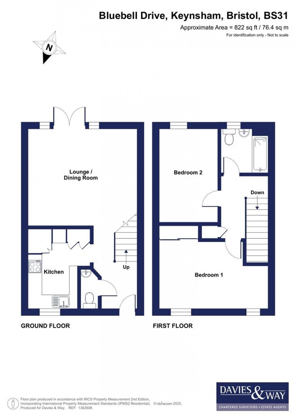 Floorplan for Bluebell Drive, Keynsham, Bristol