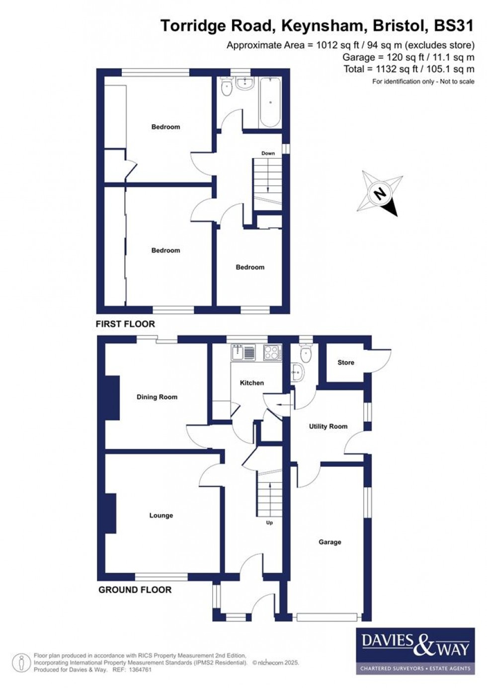 Floorplan for Torridge Road, Keynsham, Bristol