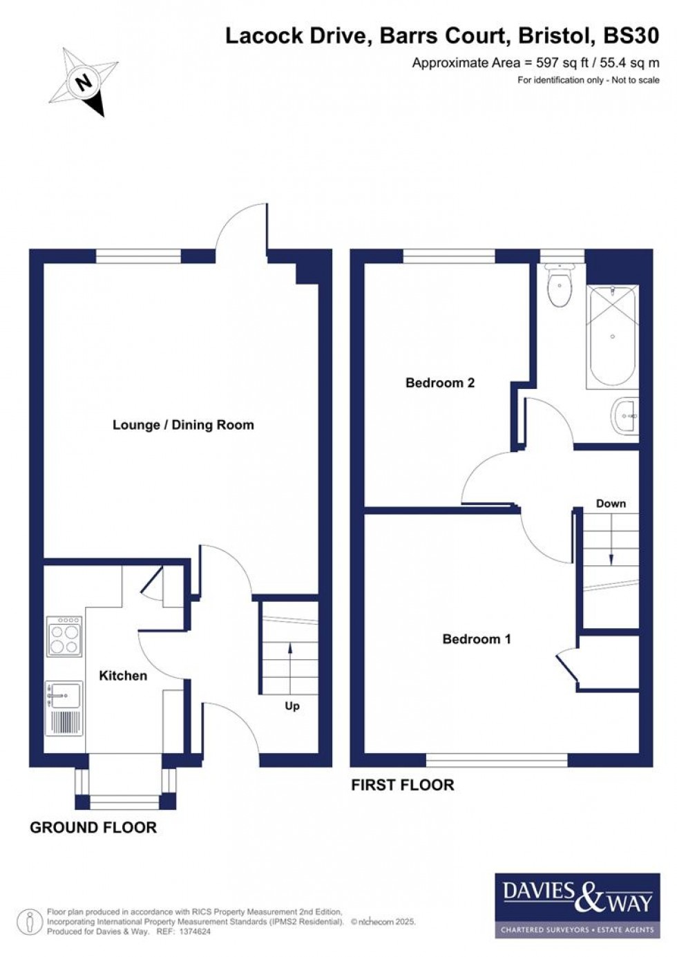 Floorplan for Lacock Drive, Barrs Court, Bristol