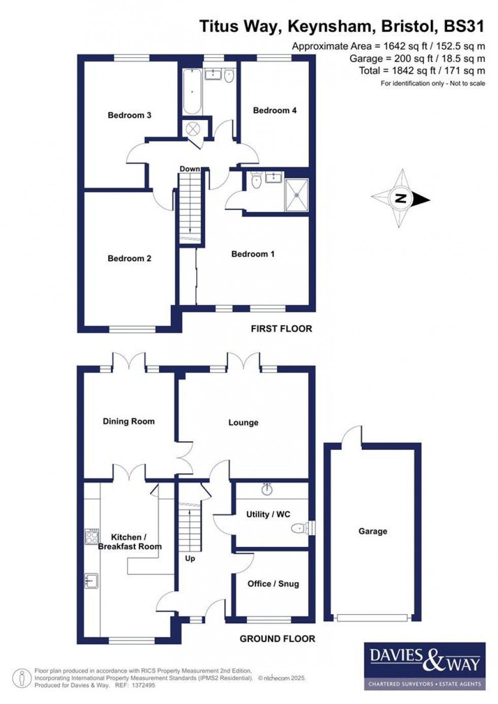 Floorplan for Titus Way, Keynsham, Bristol