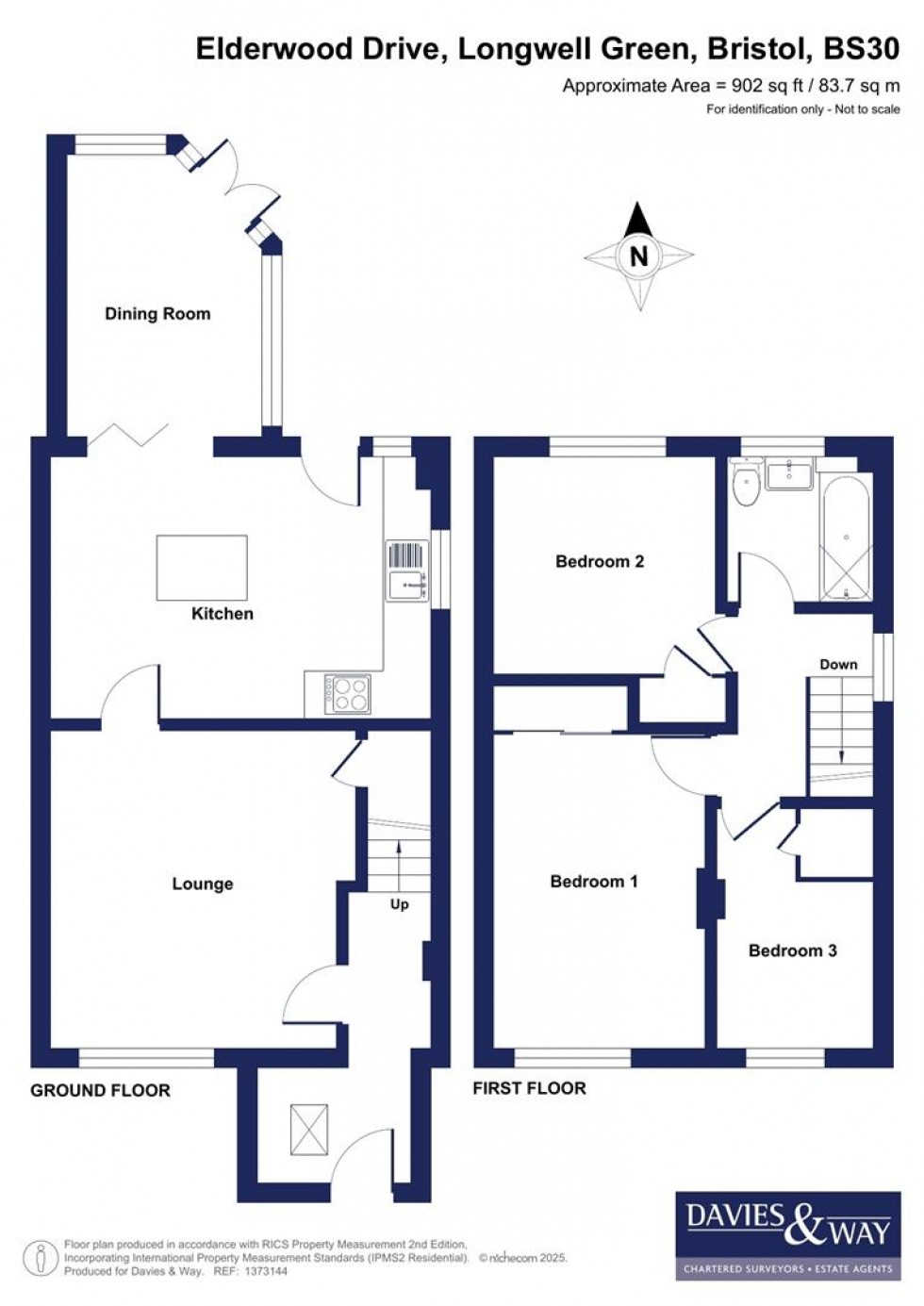 Floorplan for Elderwood Drive, Longwell Green, Bristol