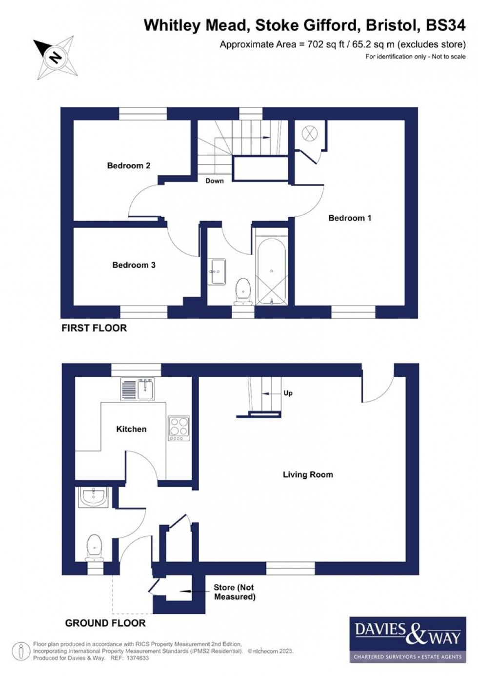 Floorplan for Whitley Mead, Stoke Gifford, Bristol