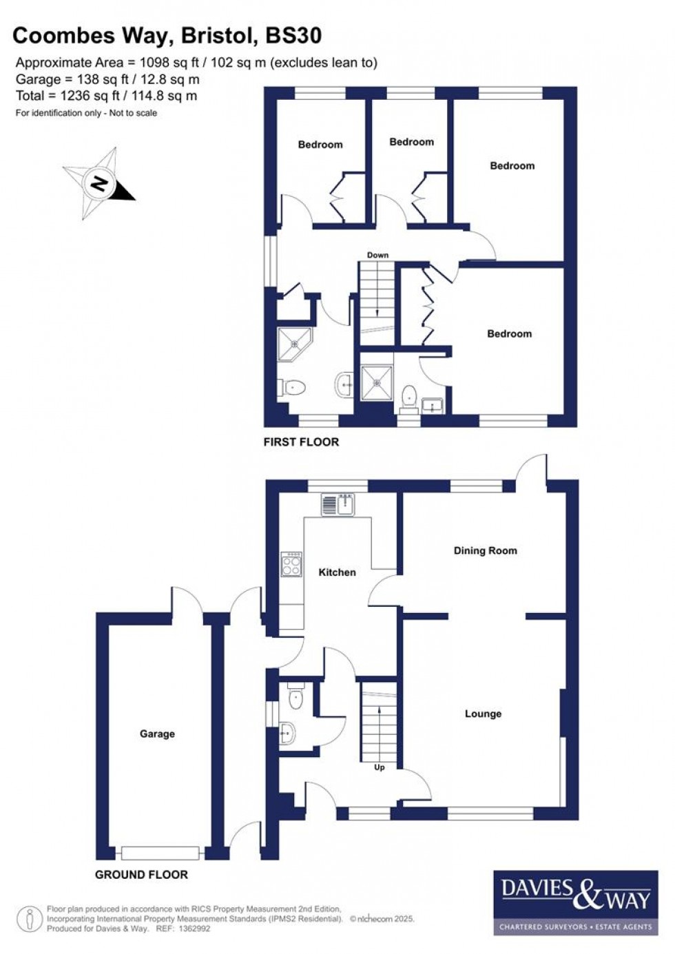 Floorplan for Coombes Way, North Common, Bristol