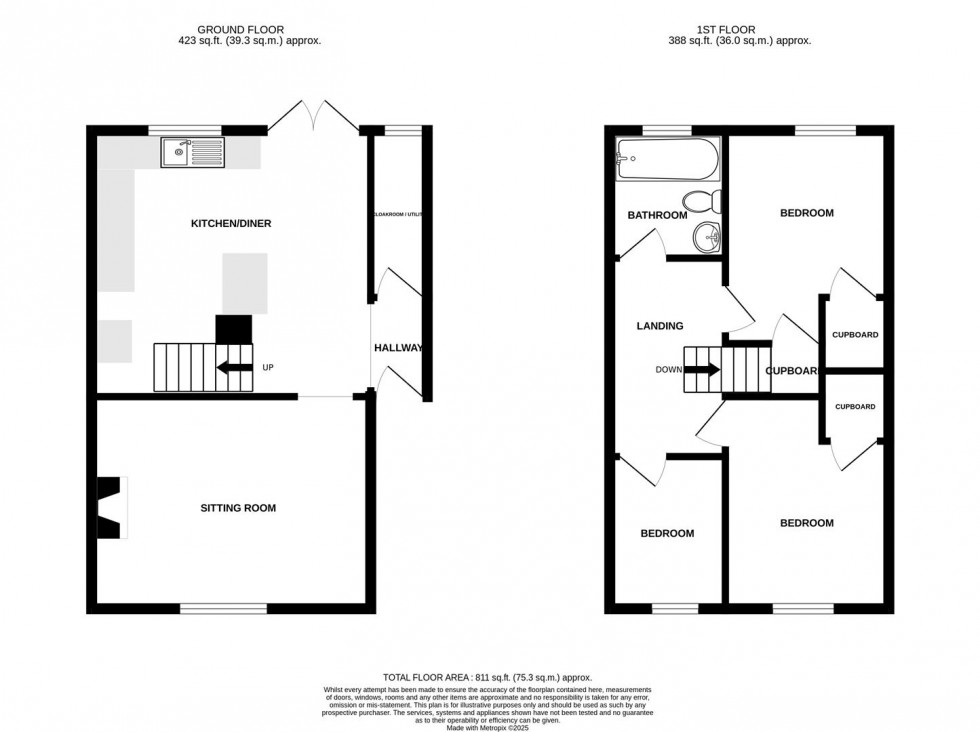 Floorplan for Pennine Road, Oldland Common, Bristol